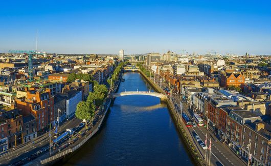 dublin ireland canal water houses