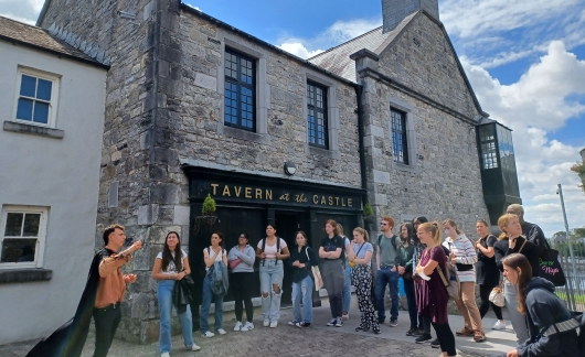 ireland students on tour town galway