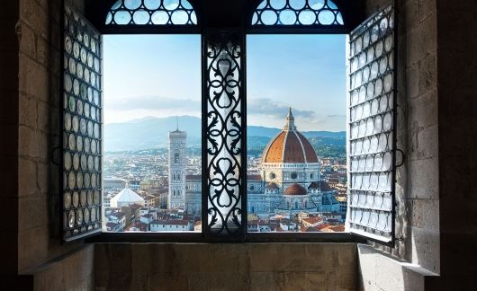 Florence Duomo through a window