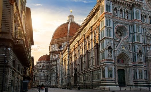 Florence street level view of Duomo