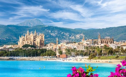 coastline palma de mallorca spain sunny