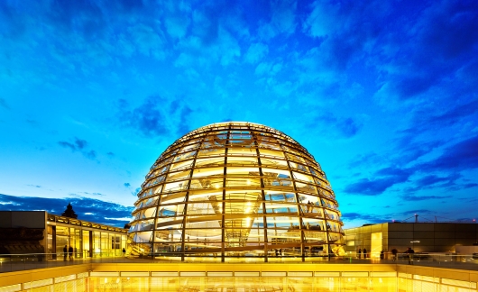 reichstag dome berlin germany lit up night