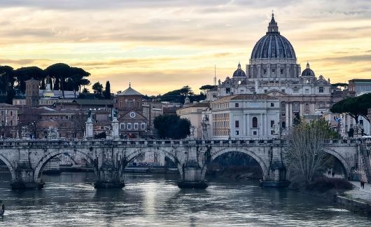 Rome Tiber River Cathedral
