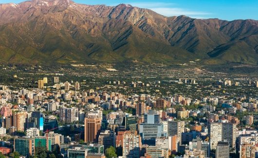 santiago chile mountains sunny