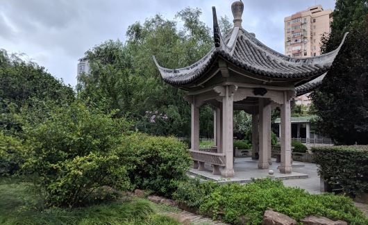 temple in shanghai park green space