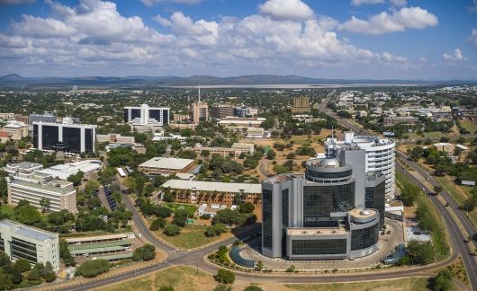 gaborone downtown aerial