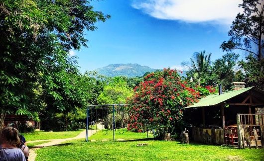 Cabin in the mountains of Santiago de los Caballeros on a sunny day