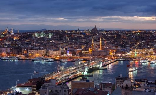 Istanbul cityscape at night