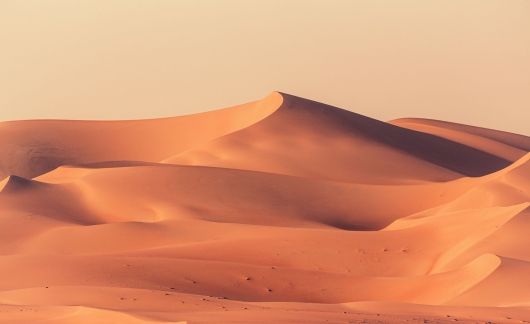 Sand dunes in the desert of Saudi Arabia