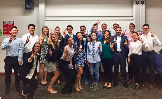 singapore interns posing