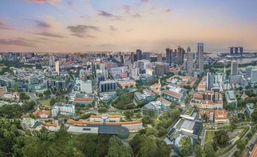 singapore skyline aerial