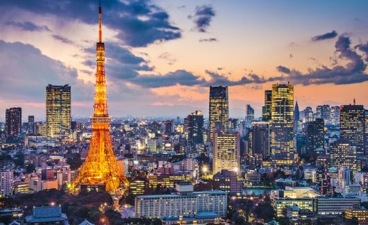 tokyo skyline at night