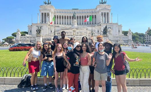 High school students in Rome 