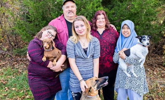 hsusa student with her host family