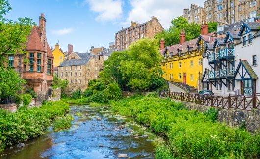 edinburgh dean village and river