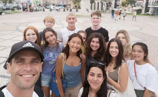 Group shot of students in Lisbon