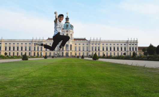 Boy jumping Berlin