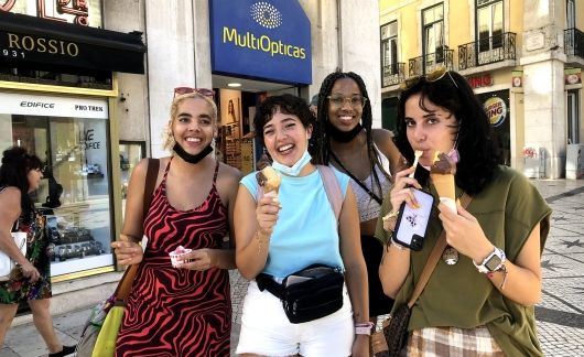 students eating ice cream in lisbon portugal.jpg