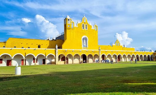 yucatan yellow building sunny day
