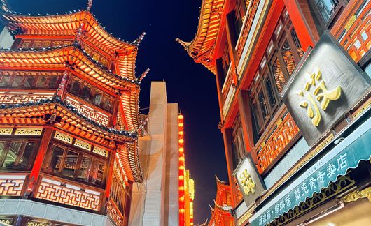shanghai lunar new year buildings