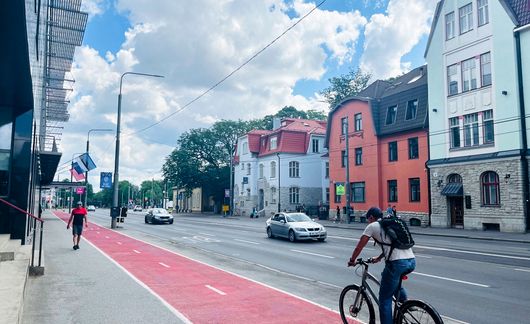 Narva Street outside of TalTech in Tallinn