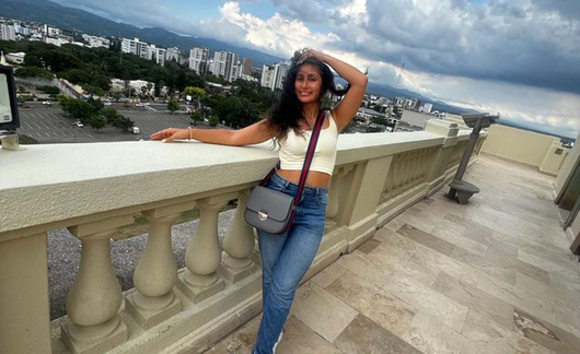 santiago chile study abroad student windy rooftop