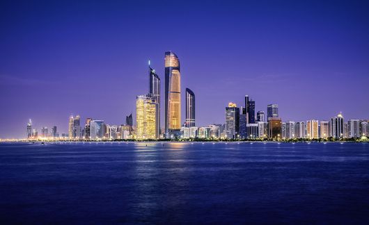 nighttime skyline uae