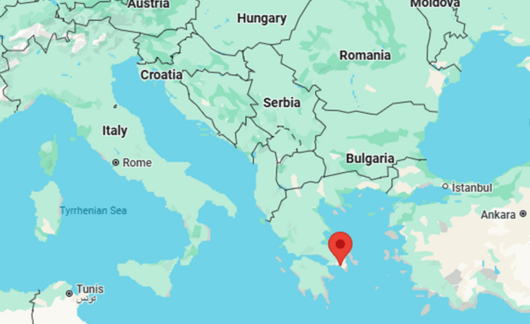 athens greece map