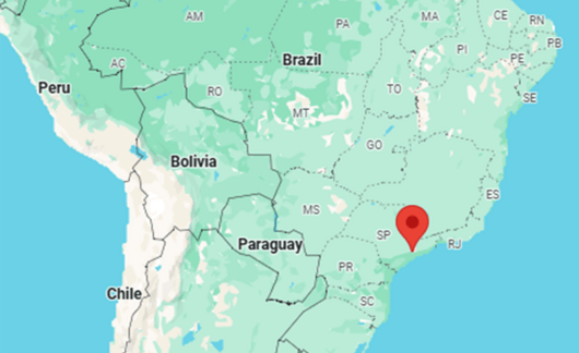 study abroad ciee brazil red pin map