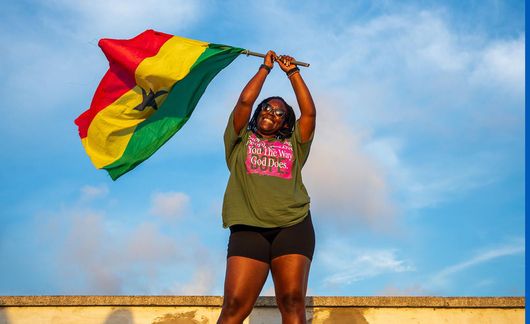 flag waving abroad legon
