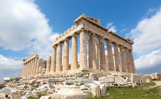 athens greece pillars building