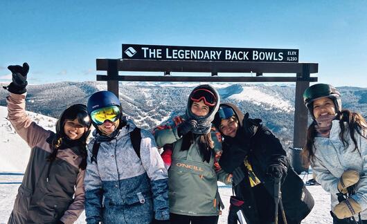 vail-resort-colorado-group-posing-snowboarding-skiing