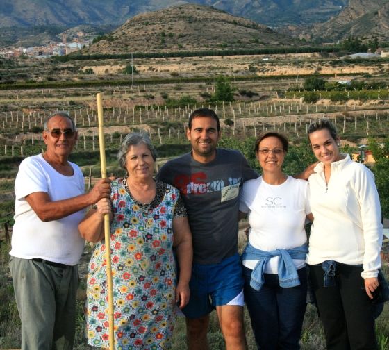 Alicante student with his host family