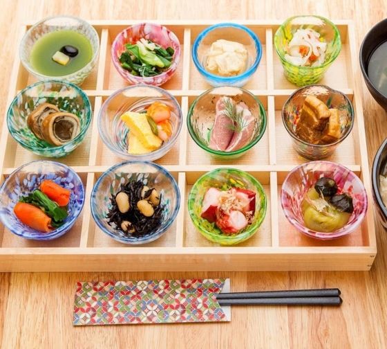 kyoto box of different side dishes