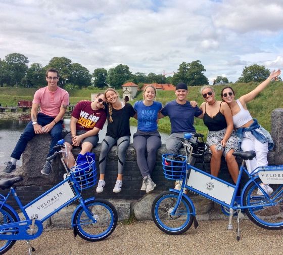 copenhagen students out biking