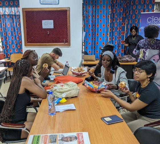 Legon students in common area of CIEE Legon center