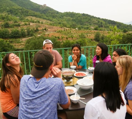 beijing housing homestay outdoor meal