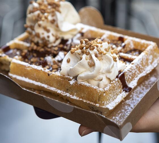 brussels-meals-belgian-waffle-chocolate-whip-cream-nuts