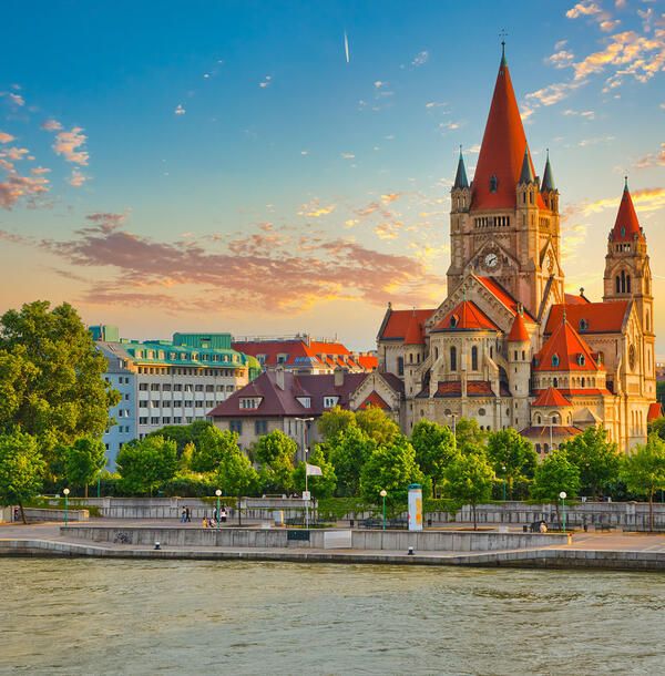 Church Heiliger Franz of Assisi at Mexikoplatz in Vienna, Austria