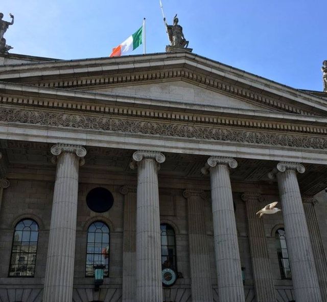 dublin building famous dublin flag