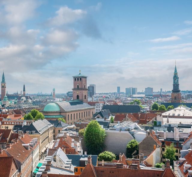 Aerial view of Copenhagen City