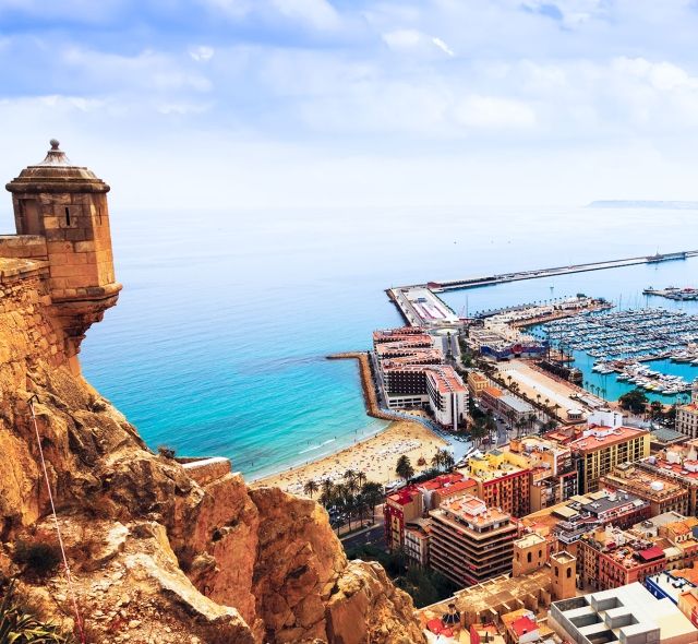 Alicante harbor view