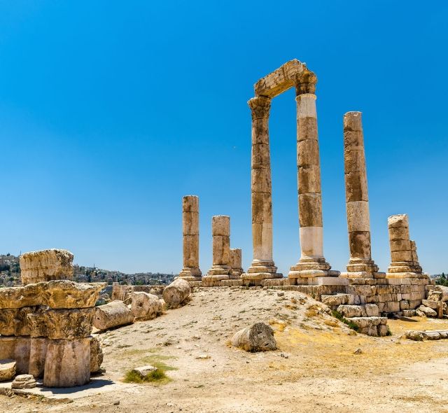 jordan amman citadel sunny