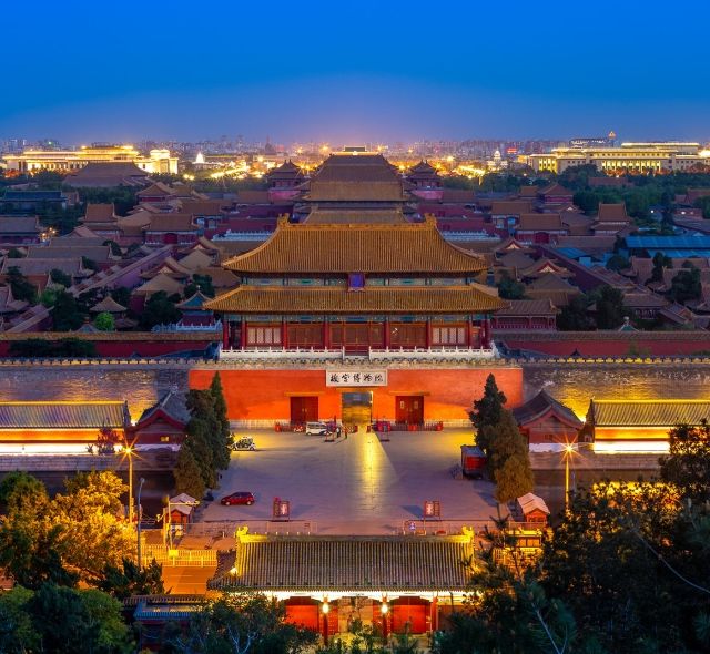 beijing forbidden city night