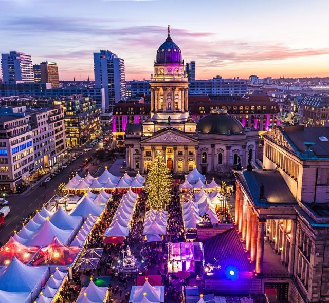 berlin nighttime plaza