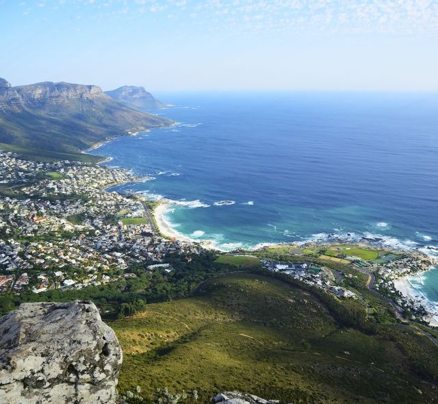 aerial view cape town coast