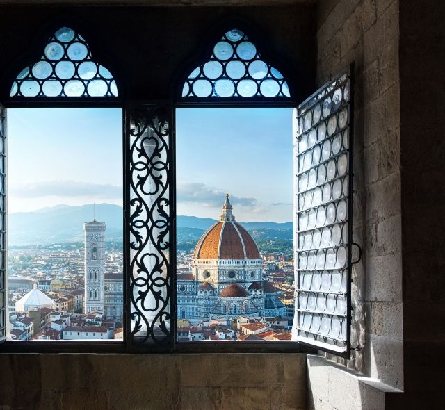 Florence Duomo through a window