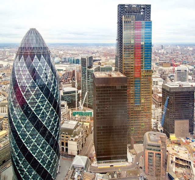 london Gherkin aerial