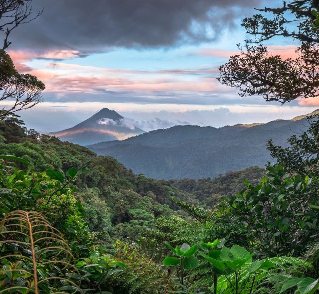 mountains sunset monteverde costa rica