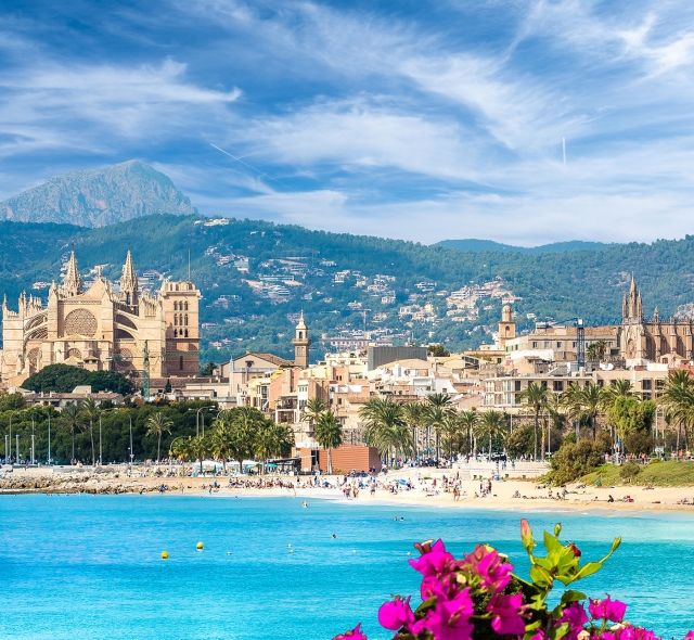 coastline palma de mallorca spain sunny